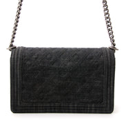 shop safe online secondhand Chanel Black Denim New Medium Boy Bag www.labellov.com