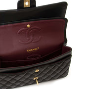 acheter en ligene seconde As New Chanel Black Medium Lambskin Double Classic Flap Bag