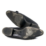 Chanel Black Fabric Pearl Camelia Ballerina Flats te koop bij Labellov