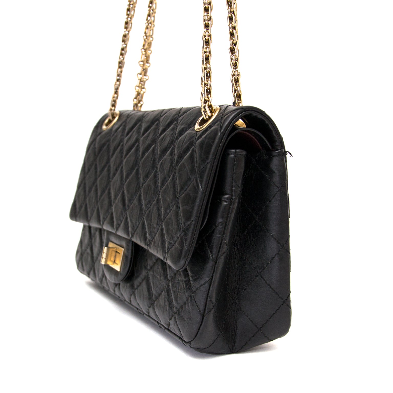 acheter en ligne pour le meilleur prix comme neuf sac a main chanel 2.55 reissue double flap black