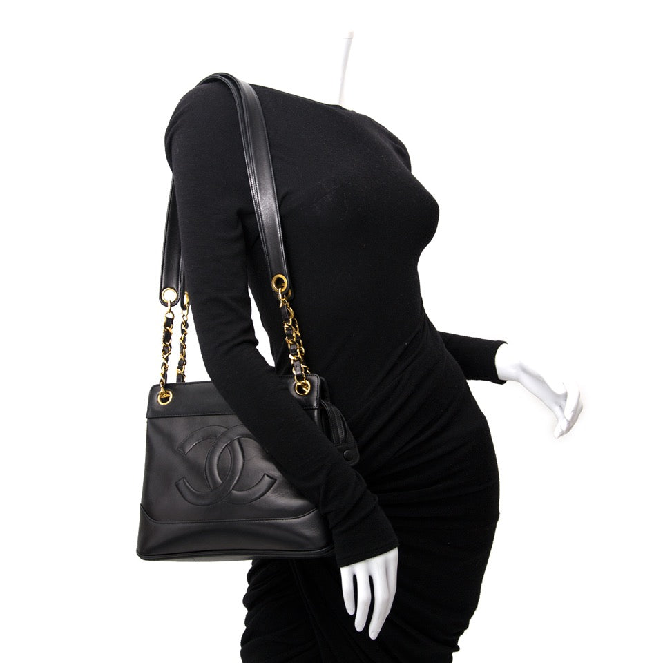 Buy and sell your designer Chanel Lambskin Black CC Tote for the best price online
