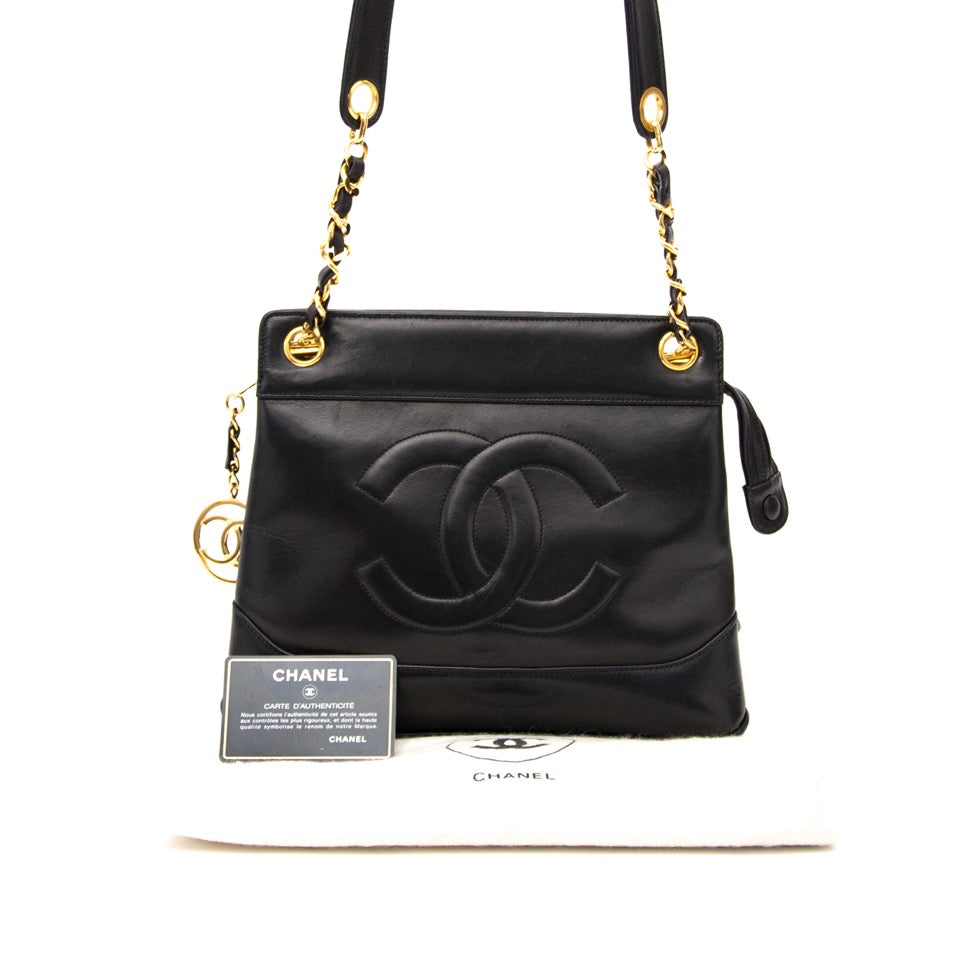 Buy and sell your designer Chanel Lambskin Black CC Tote for the best price online