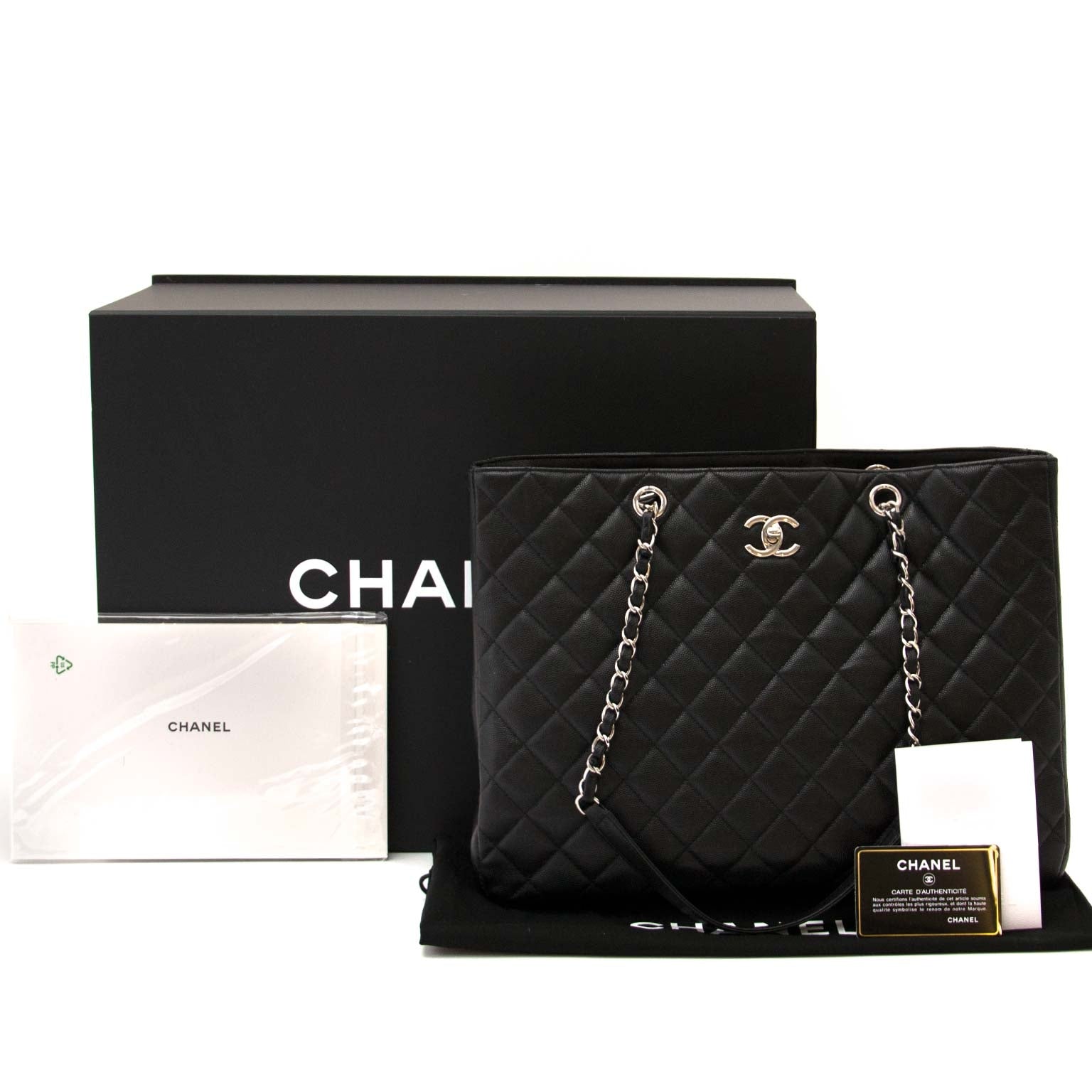acheter en ligne seconde main koop veilig online tweedehands *As New* Chanel Large Black Classic Tote Bag