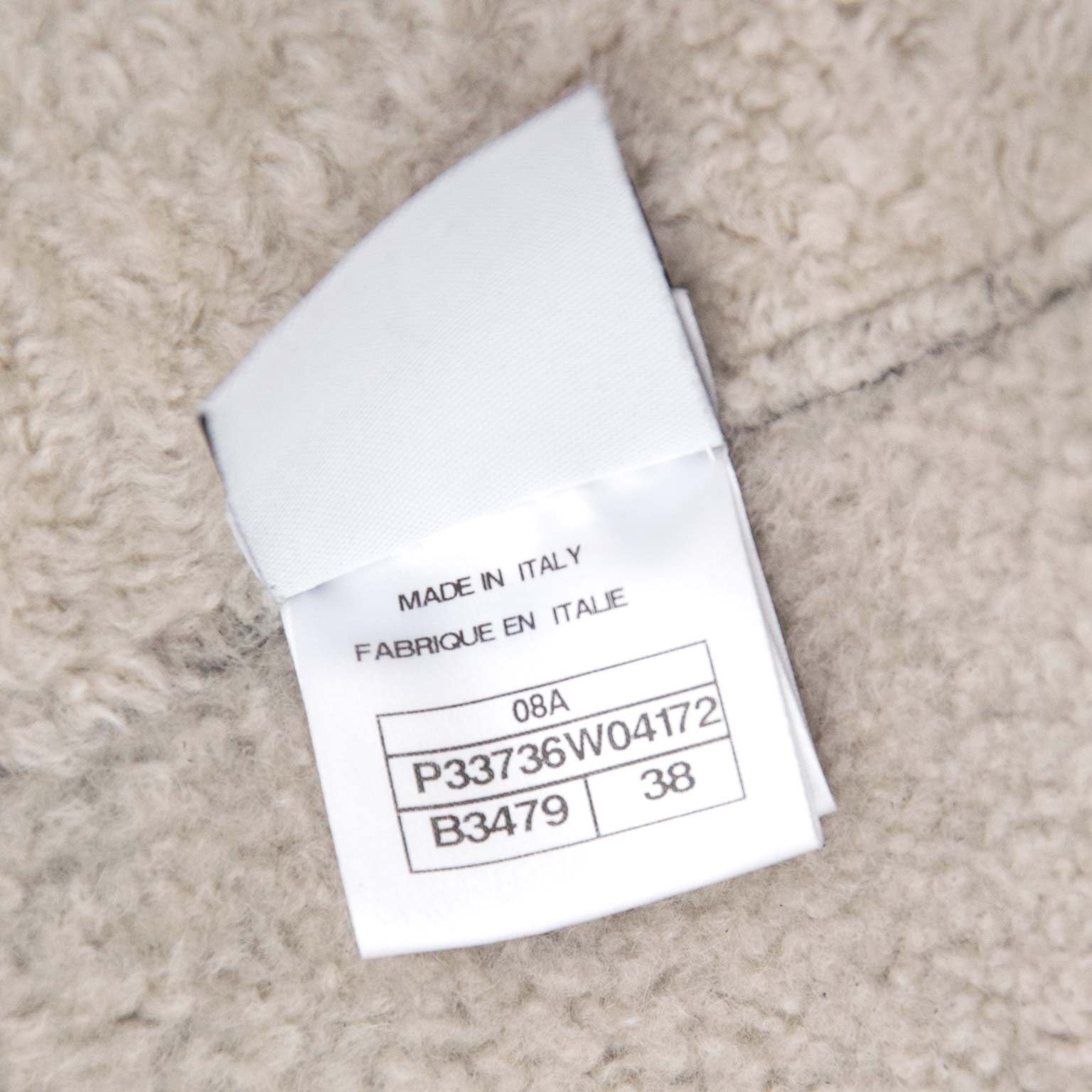 Chanel Black Shearling Lambswool Jacket