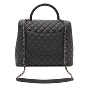shop your christmas gift for the best price Brand New Chanel Coco Top Handle Bag Quilted Caviar Medium