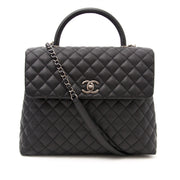 shop your christmas gift for the best price Brand New Chanel Coco Top Handle Bag Quilted Caviar Medium