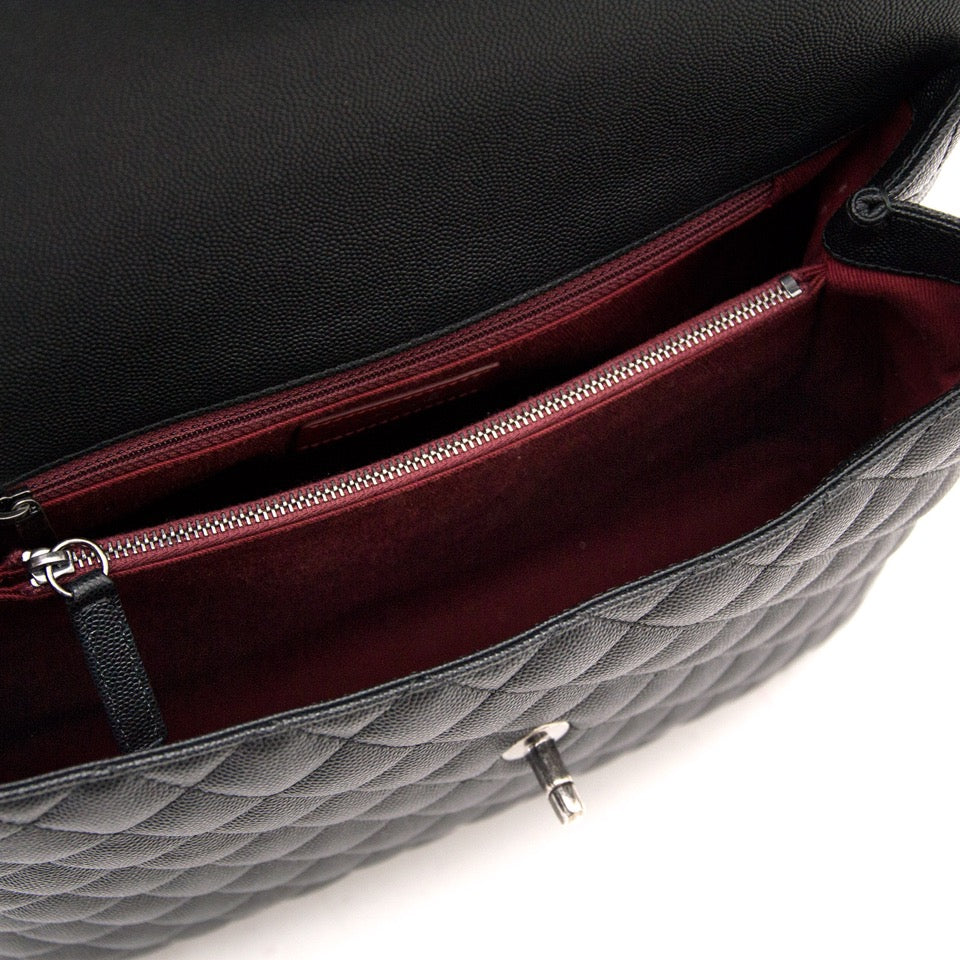 searching for the perfect christmas gift ? Brand New Chanel Coco Top Handle Bag Quilted Caviar Medium