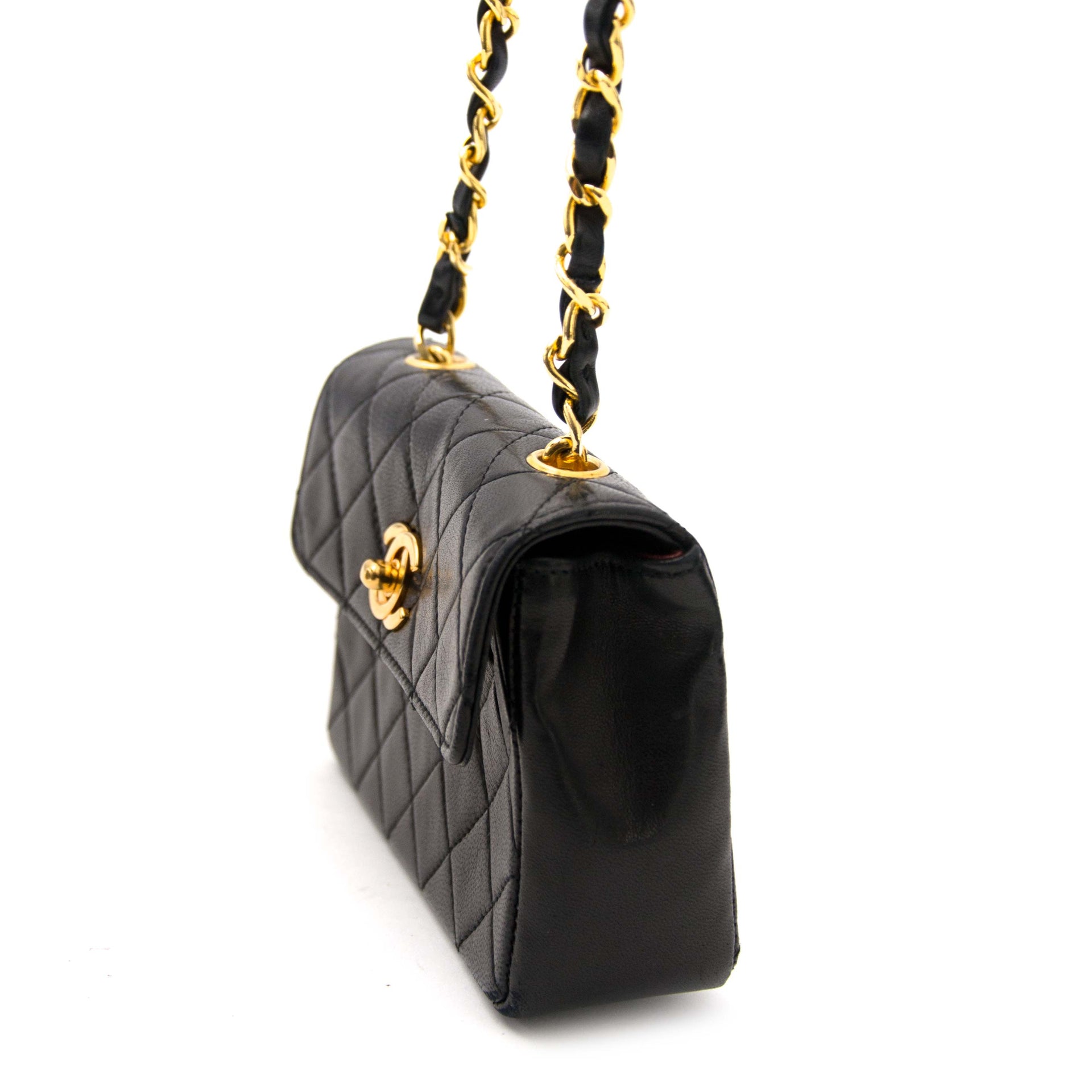 shop safe online your secondhand Chanel Vintage Mini Black Classic Flap Bag