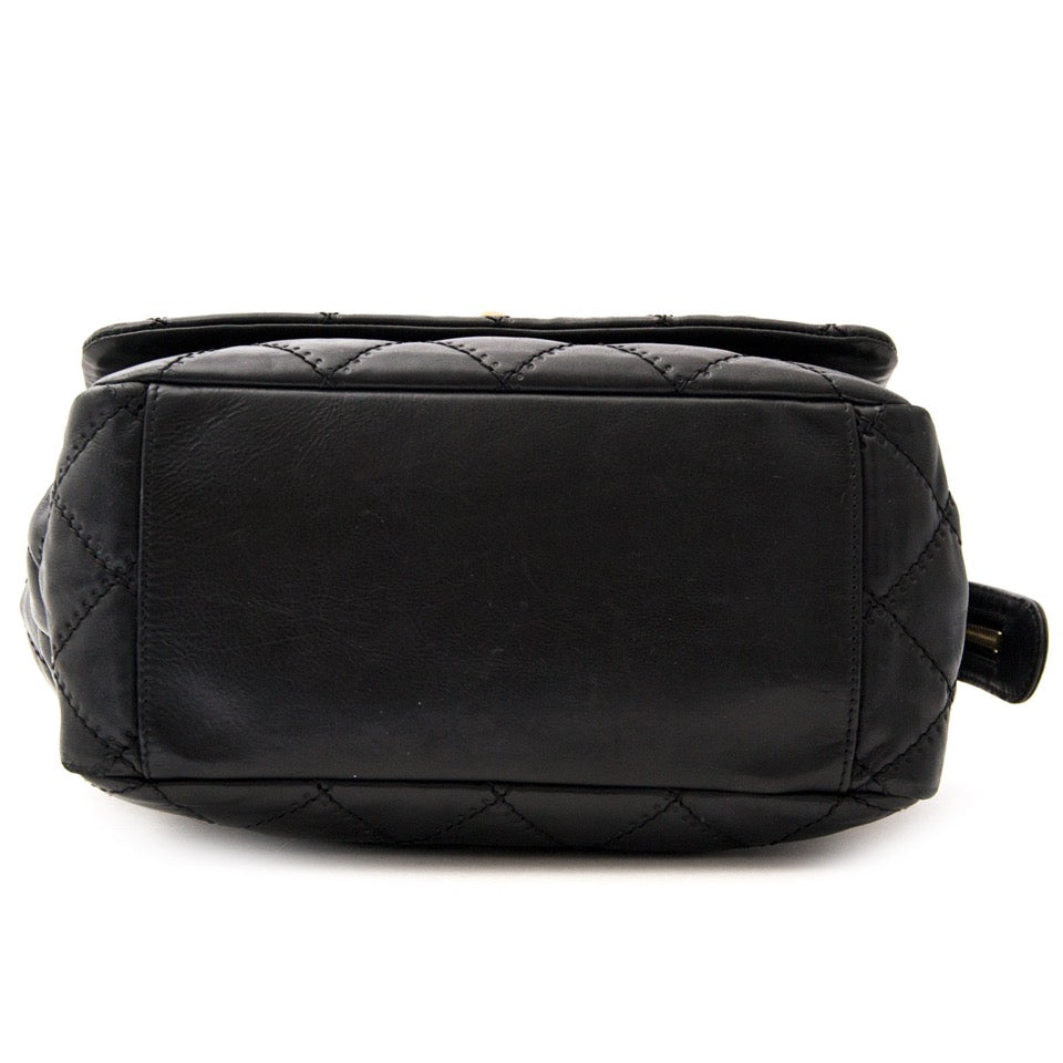 Chanel Black Surpique Chain Bag aan de beste prijs online beschikbaar