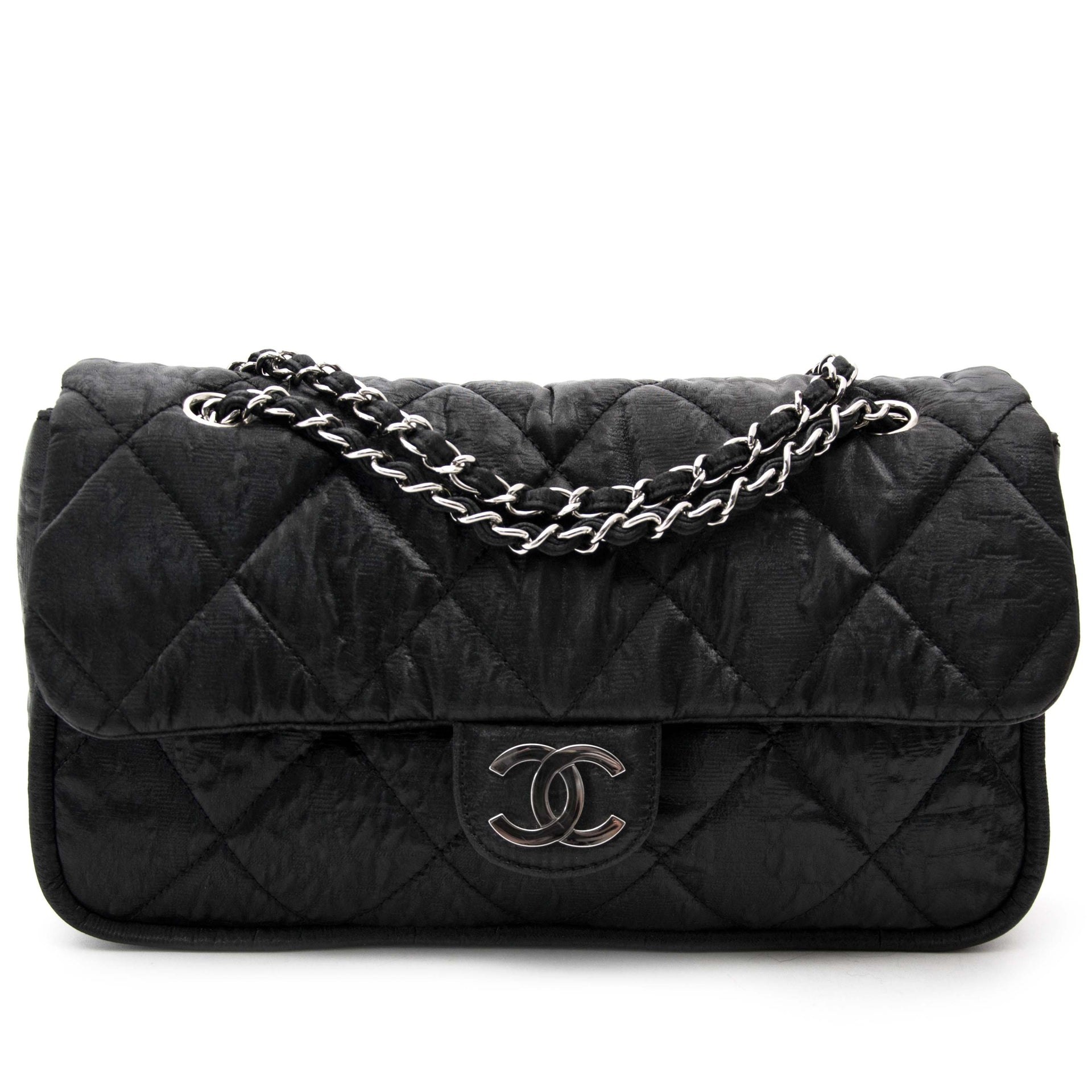 Chanel Black Flap Bag available online at Labellov