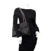 shop safe online seconcdhand Chanel Vintage Maxi Black Classic Flap Bag
