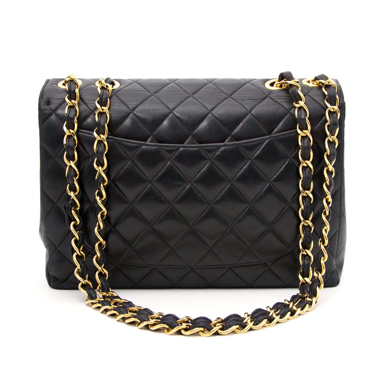 VintageChanel Lamskin Jumbo Flap Bag