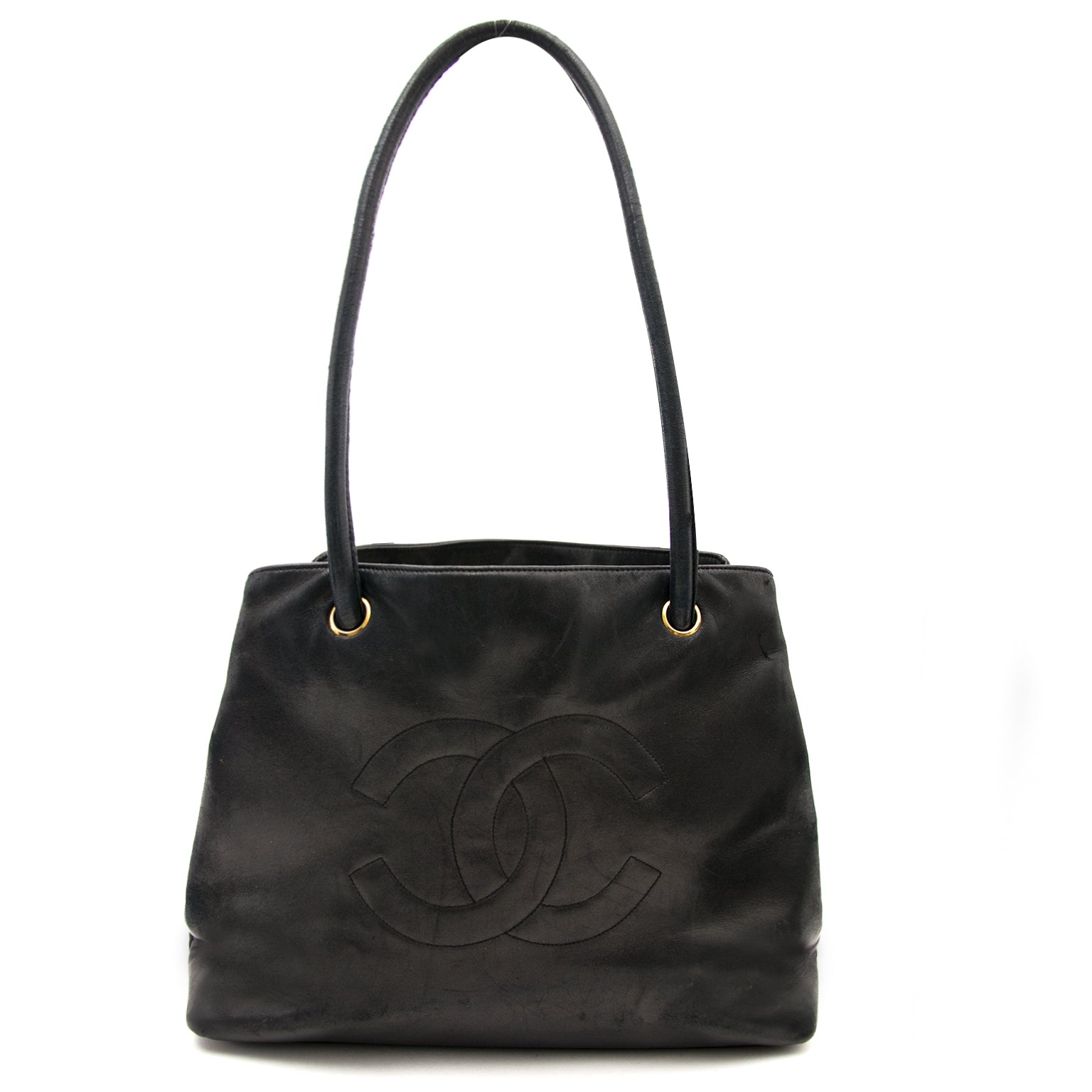 Acheter secur en ligne votre sac a mains Chanel en cuir noir pour le meilleur prix