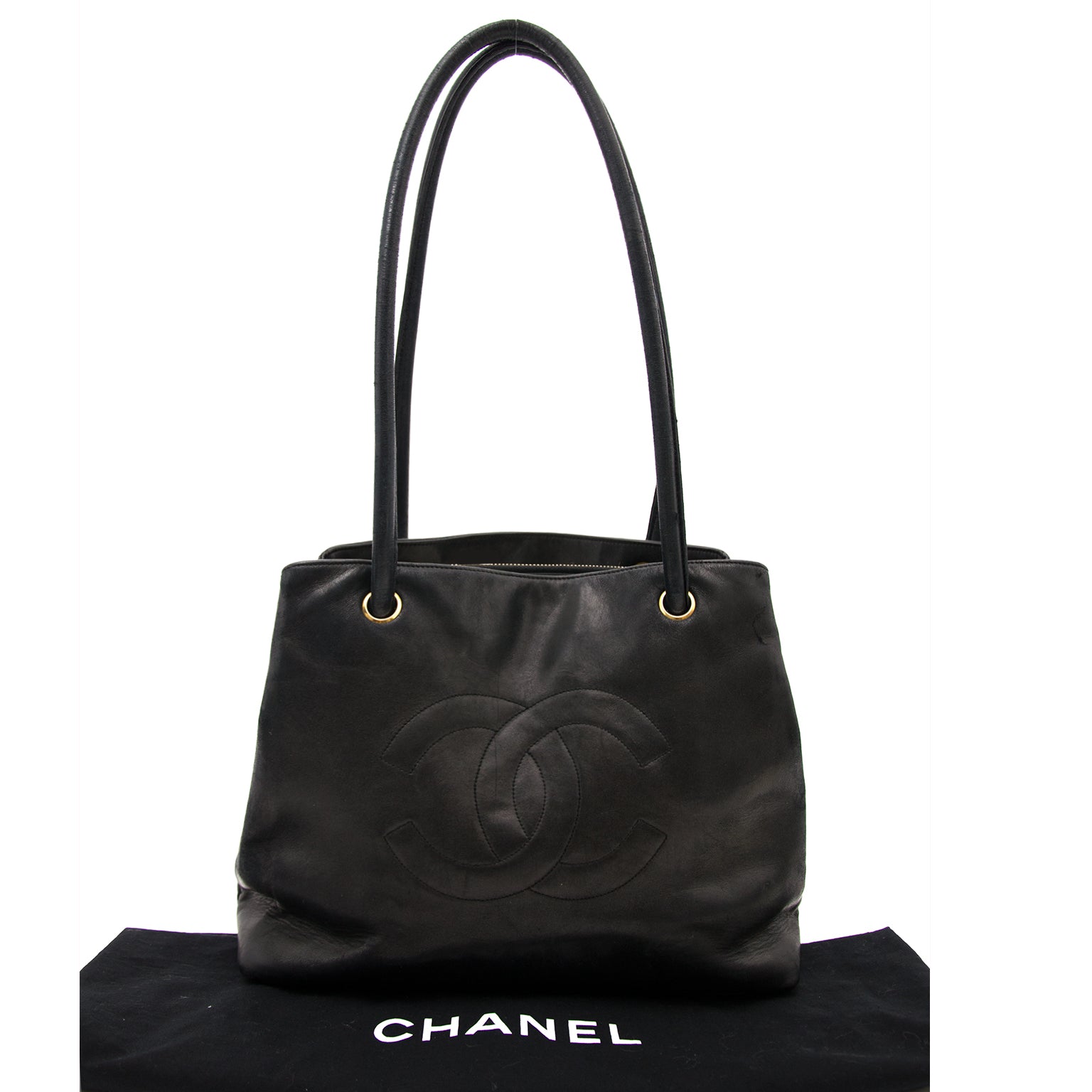 Koop uw authentieke Chanel Black Leather Shopper aan de beste prijs