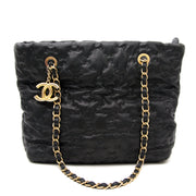 100% Authentic Chanel Black Stitched Shoulder Bag for the best price