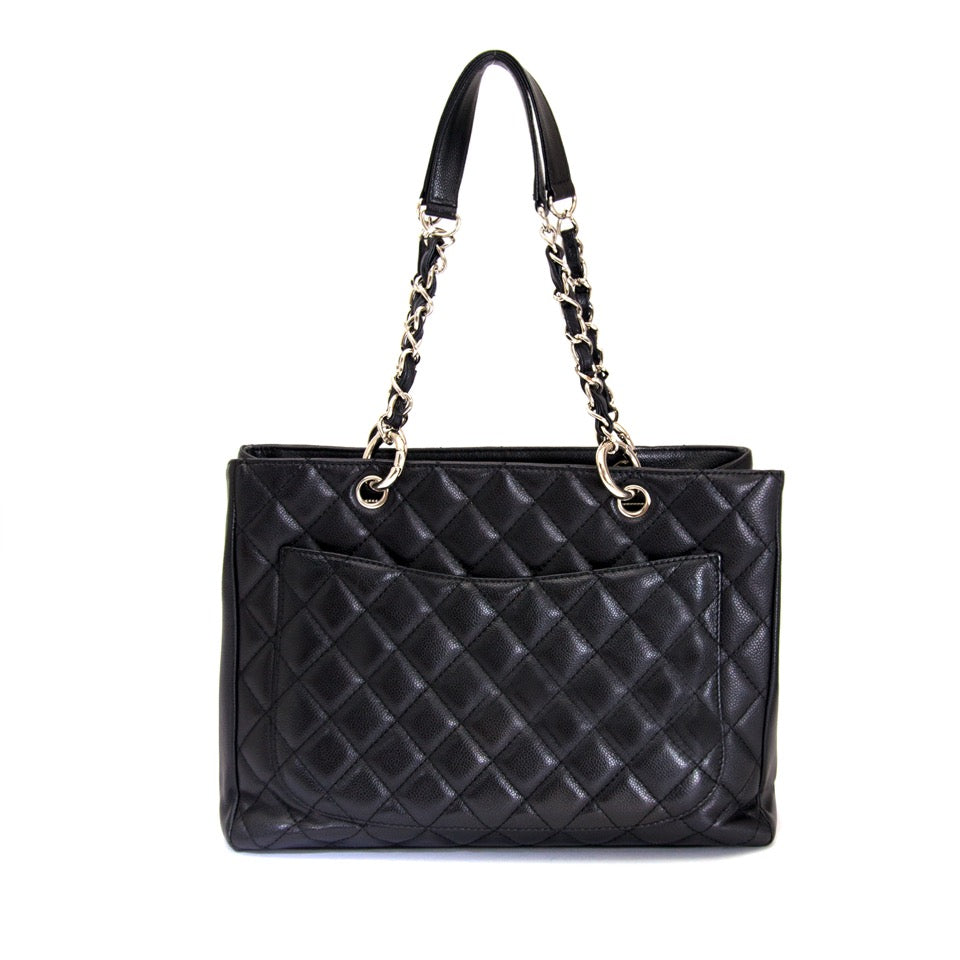 koop veilig online aan de beste prijs Chanel Black Caviar GST Grand Shopping Tote