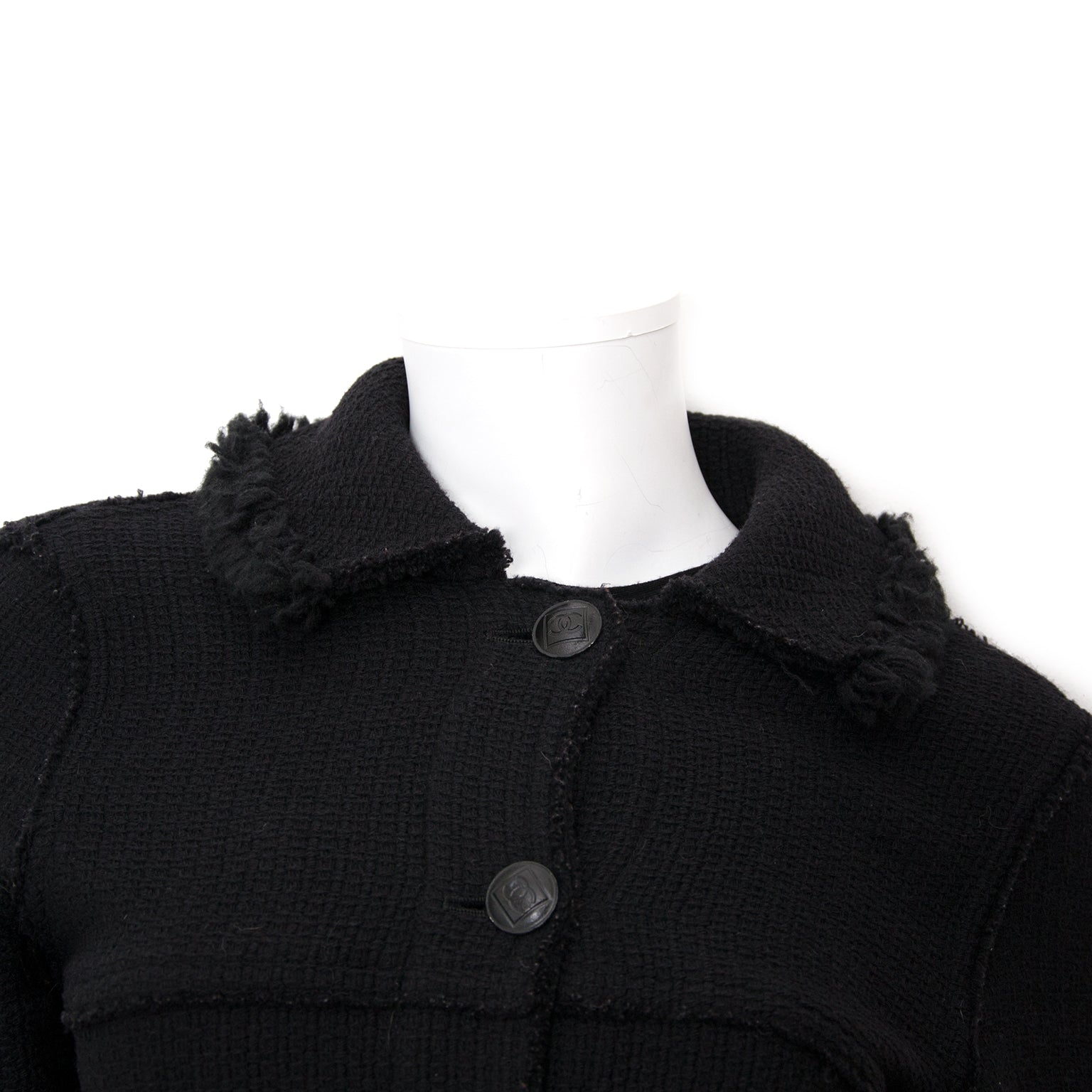 Chanel Black Woolen Blazer - Size 36 now online at labellov.com at the best price.