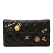 acheter en ligne sconde main Chanel Quilted Calfskin Lucky Charm Wallet