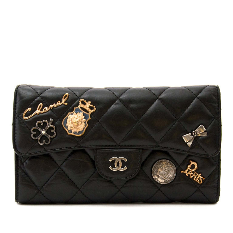 acheter en ligne sconde main Chanel Quilted Calfskin Lucky Charm Wallet