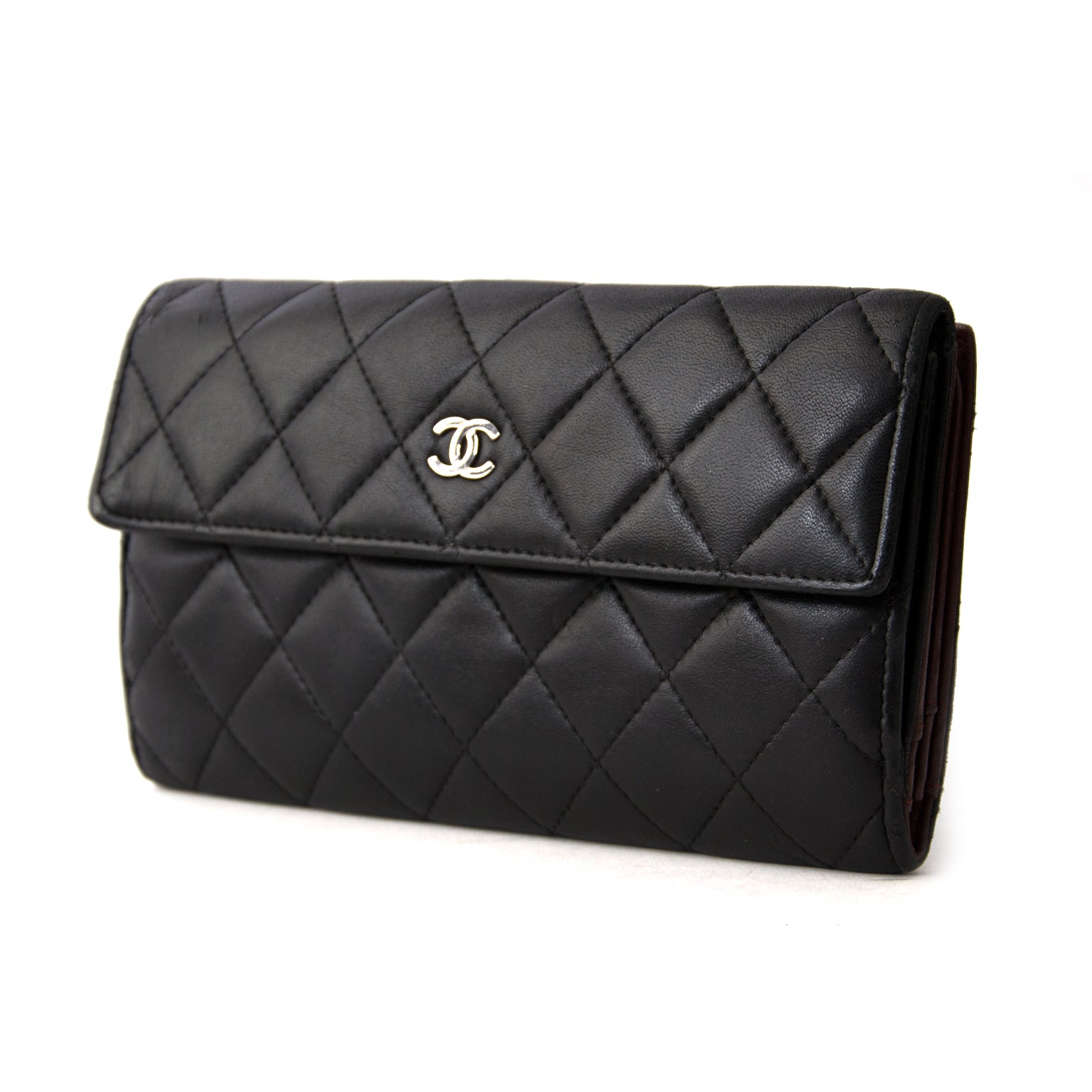 comme neuf Chanel Classic Black Lambskin Wallet pour le meilleur prix Chanel Classic Black Lambskin Wallet