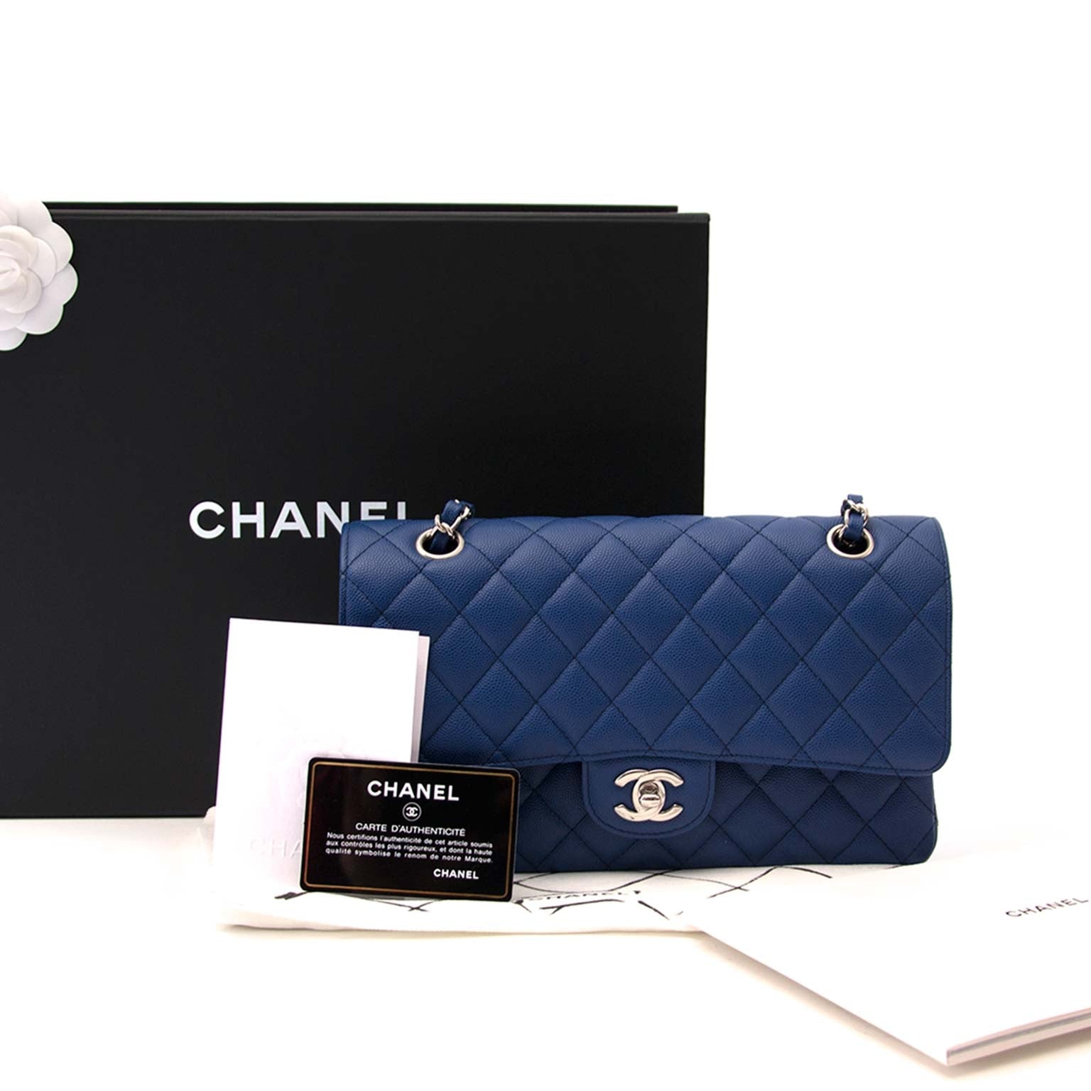nieuwe chanel blue classic double flap bag phw nu te koop bij labellov.com