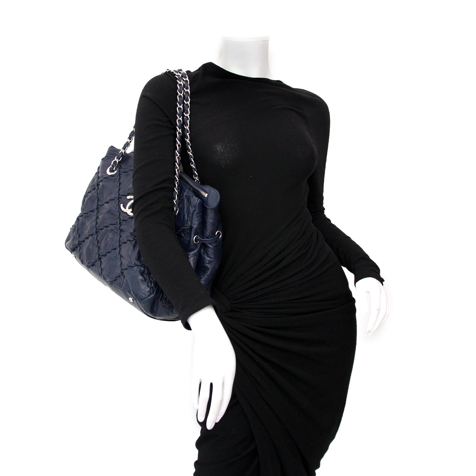 Shop safe and secure online Chanel Blue Grand Shopping Tote Bag