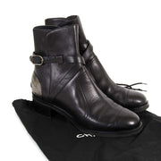 koop veilg online Chanel Black And Silver Cowboy Boots
