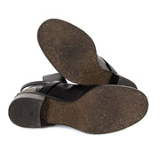 koop online jou tweedehands Chanel Black And Silver Cowboy Boots