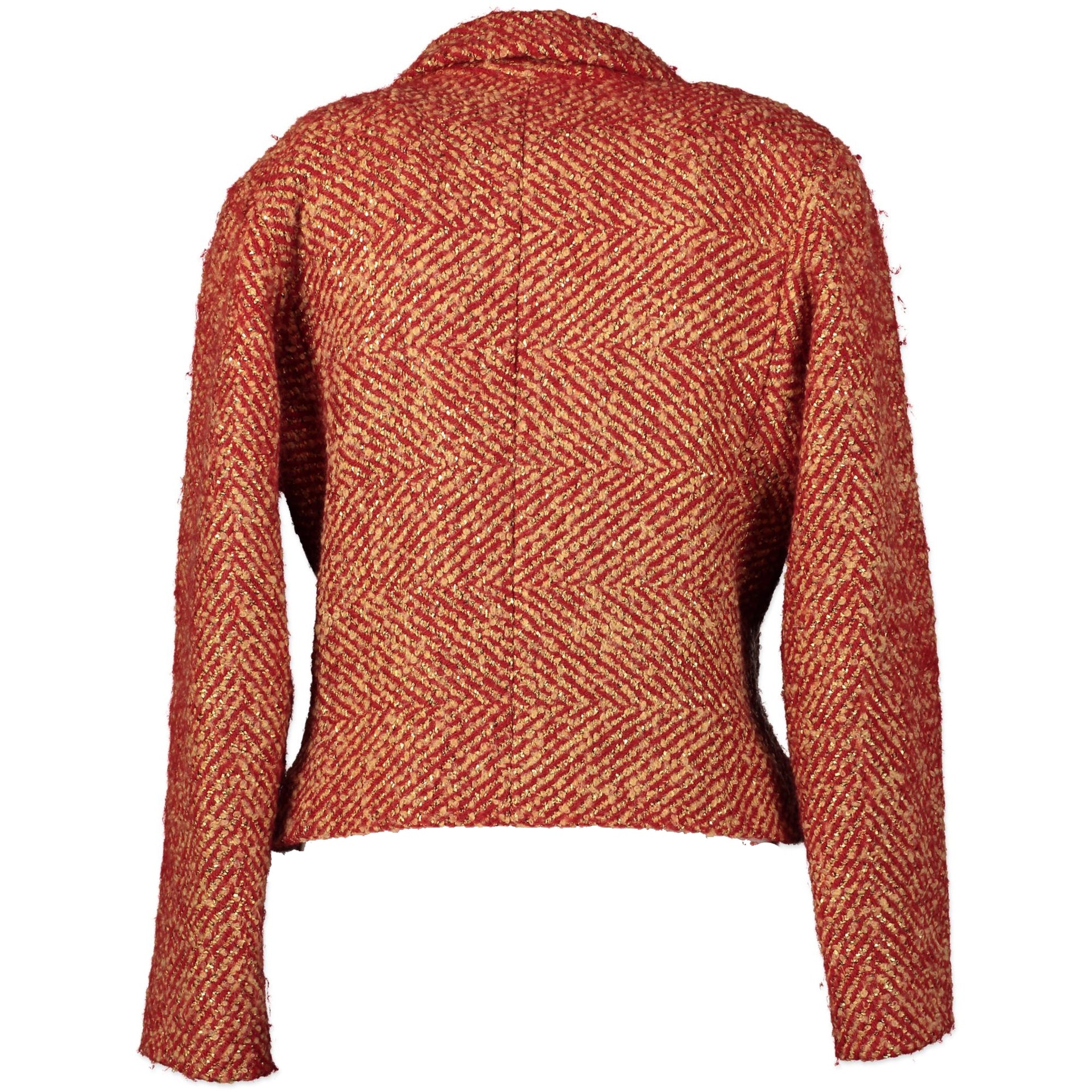Chanel Red and Gold Bouclé Vest for the best price online