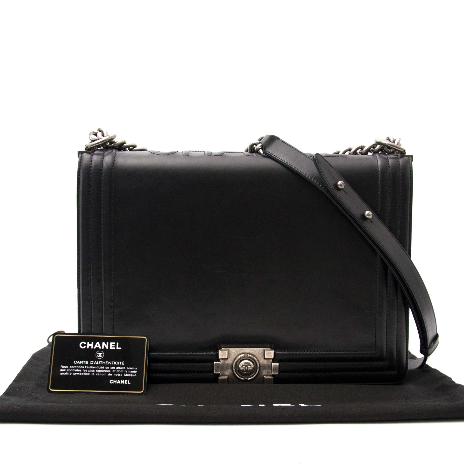 koop online aan de beste prisjChanel Black Large Le Boy Flap Bag