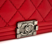 like new brand new New Chanel Boy Flap Bag Red at the best price + invoice