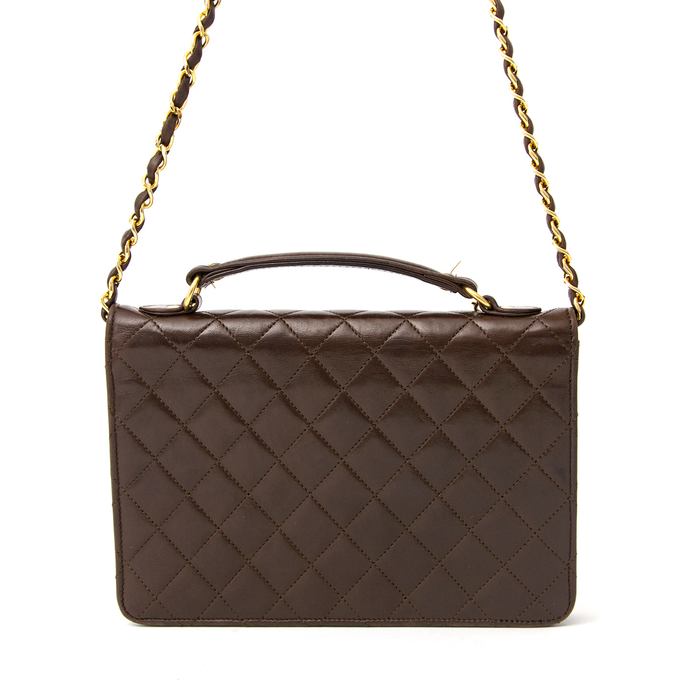 Chanel Brown Quilted Cross-Body Bag