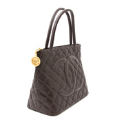 acheter en ligne seconde main Chanel Brown Caviar Quilted Shopping Tote