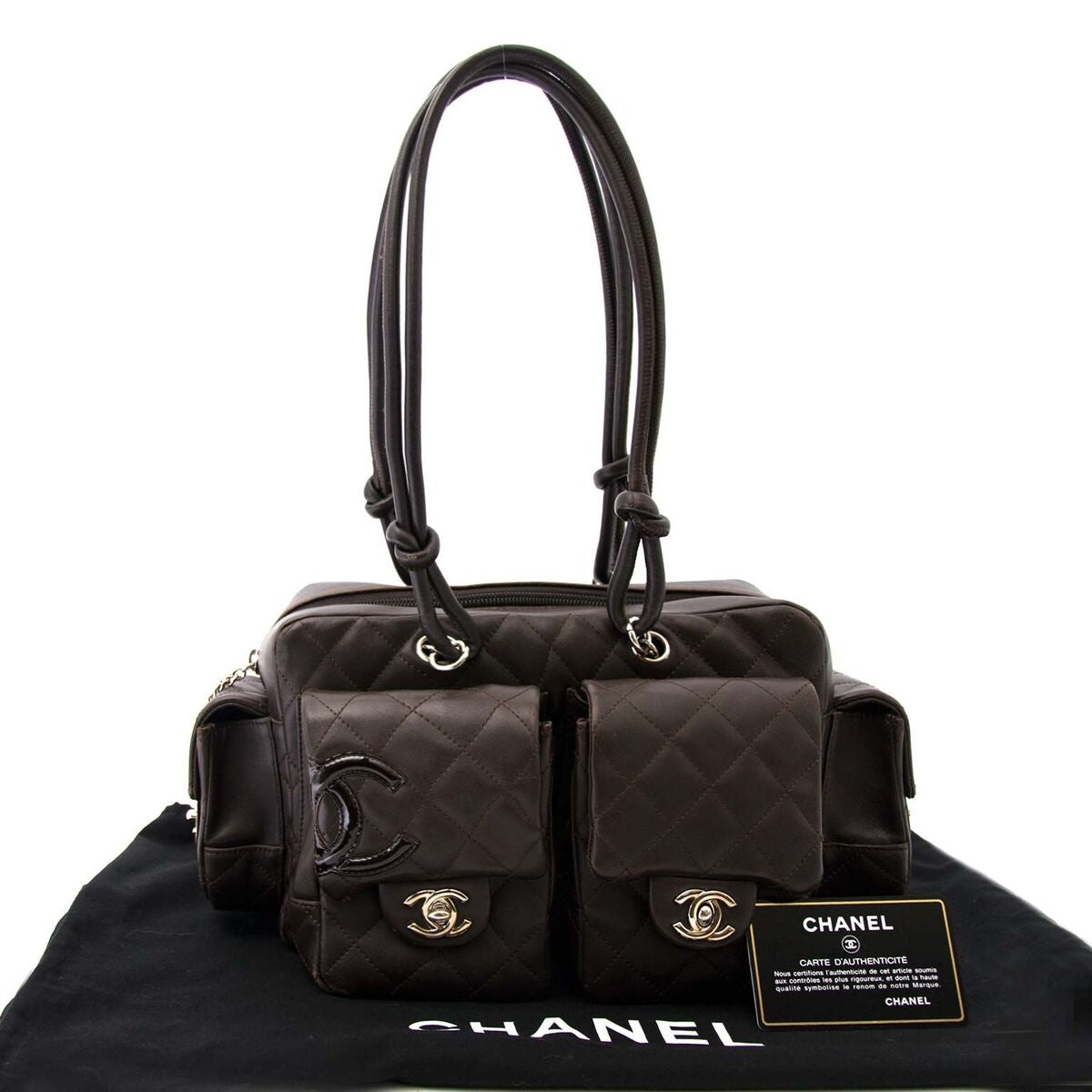 Want to buy an authentic Chanel bag in brown? This beautiful Chanel brown quitled bag in a great condition can be yours at LabelLOV, vintage webshop for luxury items in Antwerp, Belgium, Europe.
