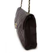 koop veilig online Chanel Vintage Brown Lambskin Shoulder Bag