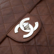 koop veilig onlin aan de beste prijs Chanel Vintage Brown Classic Flap Bag