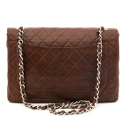 shop safe online your secondhand Chanel Vintage Brown Classic Flap Bag