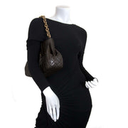 chanel brown quilted leather frame shoulder bag now for sale at labellov vintage fashion webshop belgium