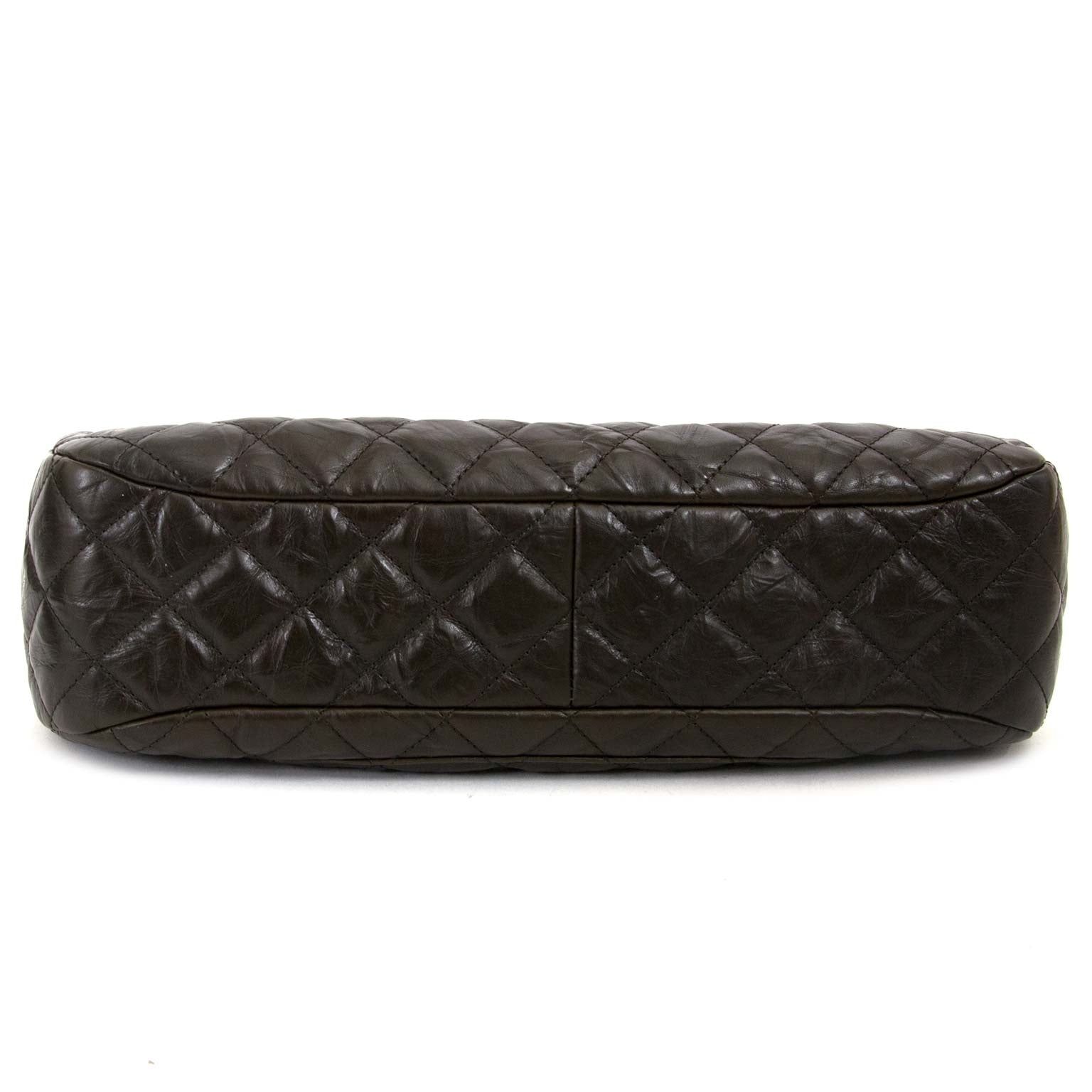 chanel brown quilted leather frame shoulder bag now for sale at labellov vintage fashion webshop belgium