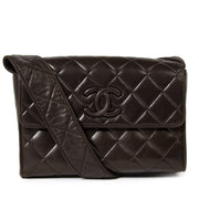 chanel brown quilted leather shoulder bag now for sale at labellov vintage fashion webshop belgium