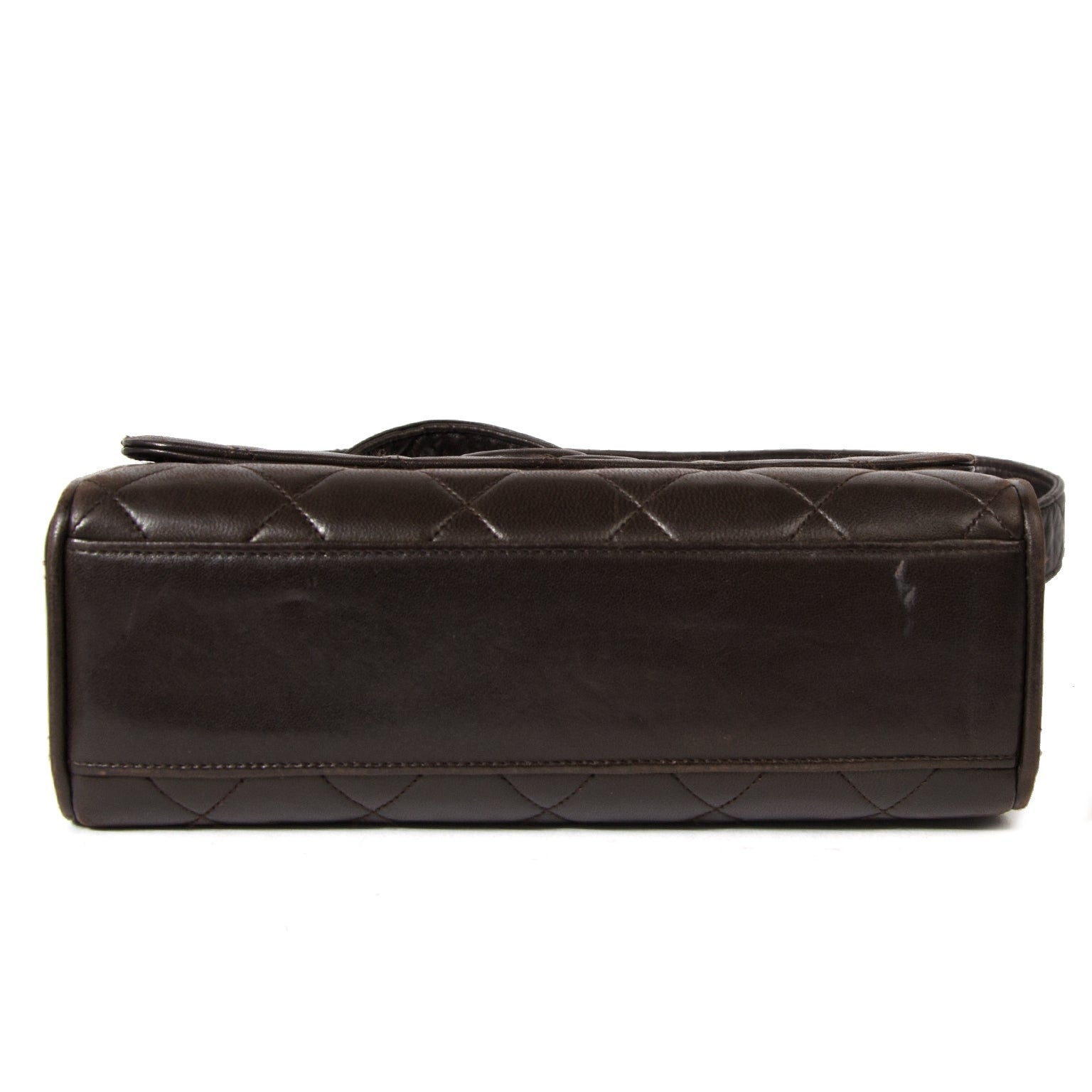 chanel brown quilted leather shoulder bag now for sale at labellov vintage fashion webshop belgium