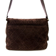 comme neuf pour le meilleur prix sac a main Chanel Brown Suede Messenger Bag
