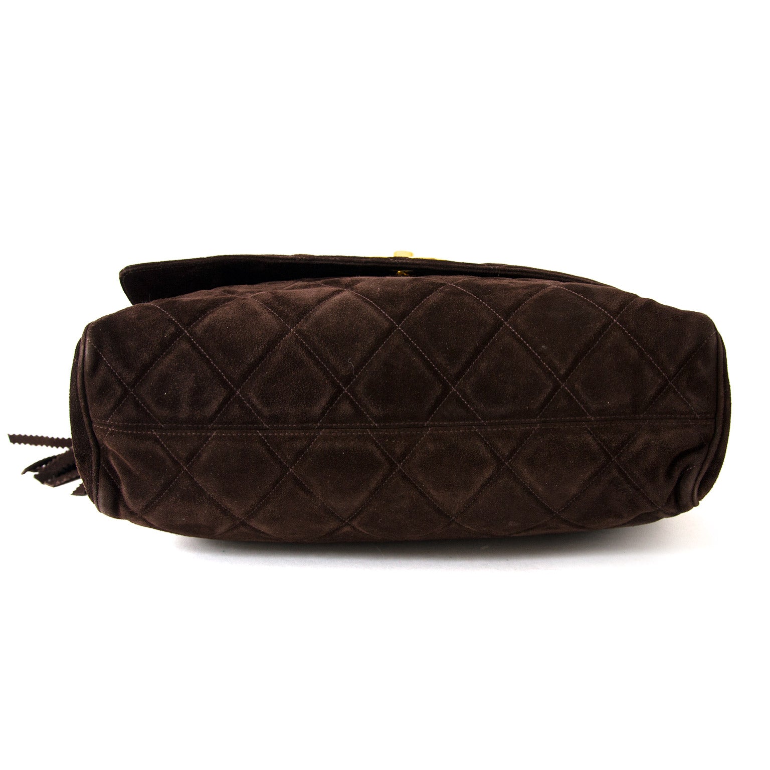 koop veilig online aan de beste prijs Chanel Brown Suede Messenger Bag webshop en boetiek