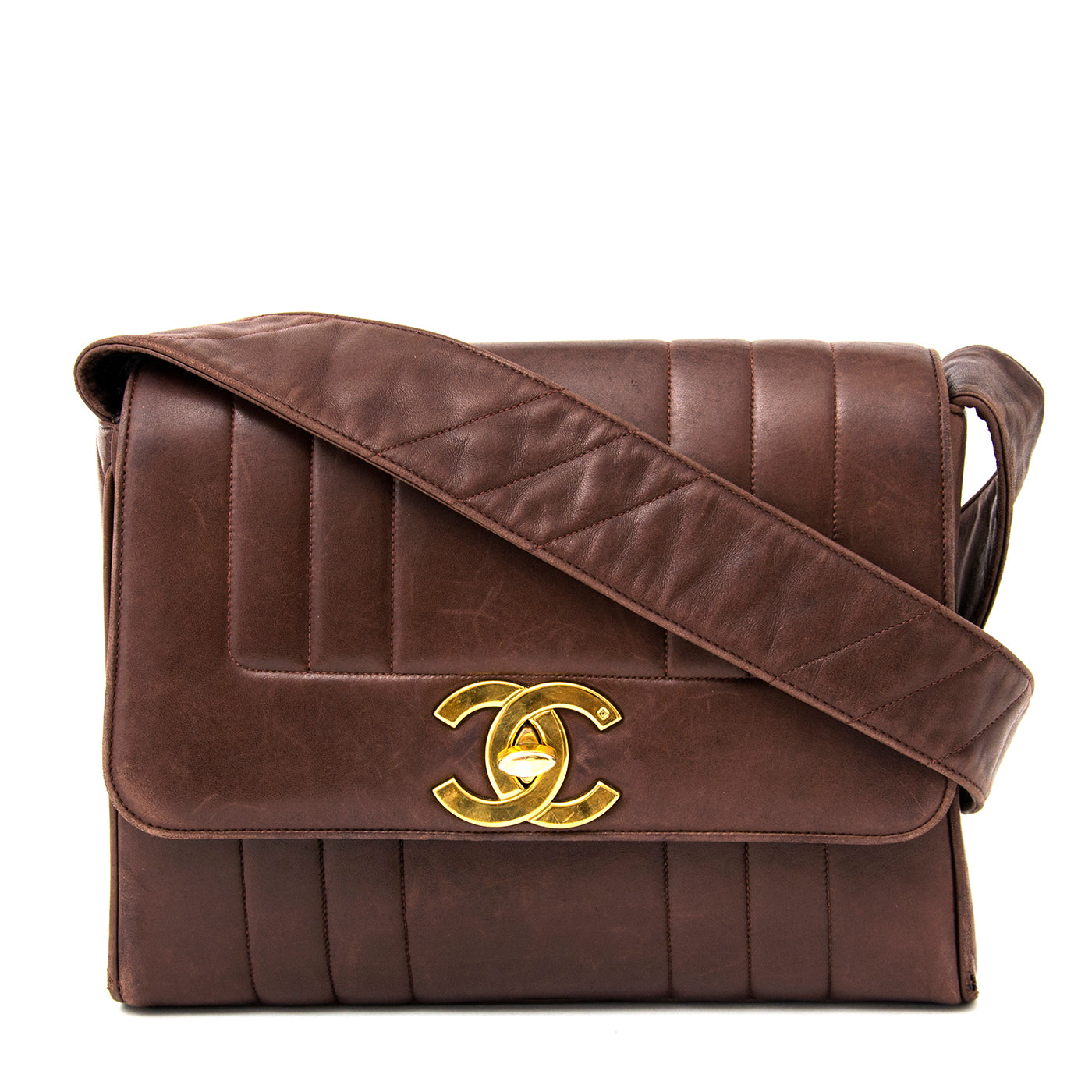 acheter en ligne pour le meilleur prix sac a epaule Chanel Bag Brown comme neuf site en ligne labellov.com