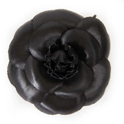 chanel black satin camelia brooch now for sale at labellov vintage fashion webshop belgium