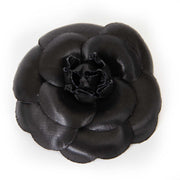 chanel black satin camelia brooch now for sale at labellov vintage fashion webshop belgium