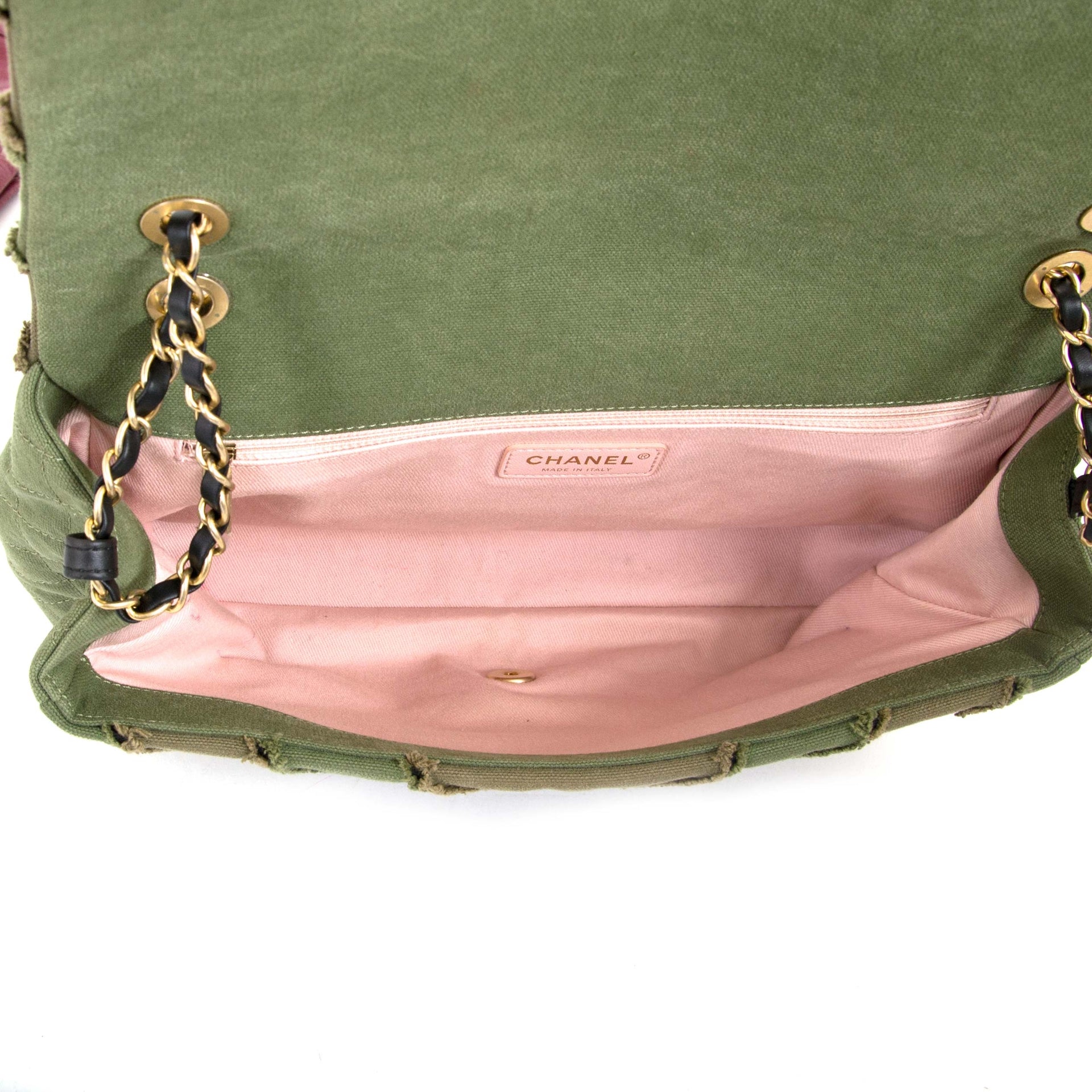 Chanel Canvas Patchwork Chevron Flapbag 2700 nu te koop bij labellov vintage webshop belgië