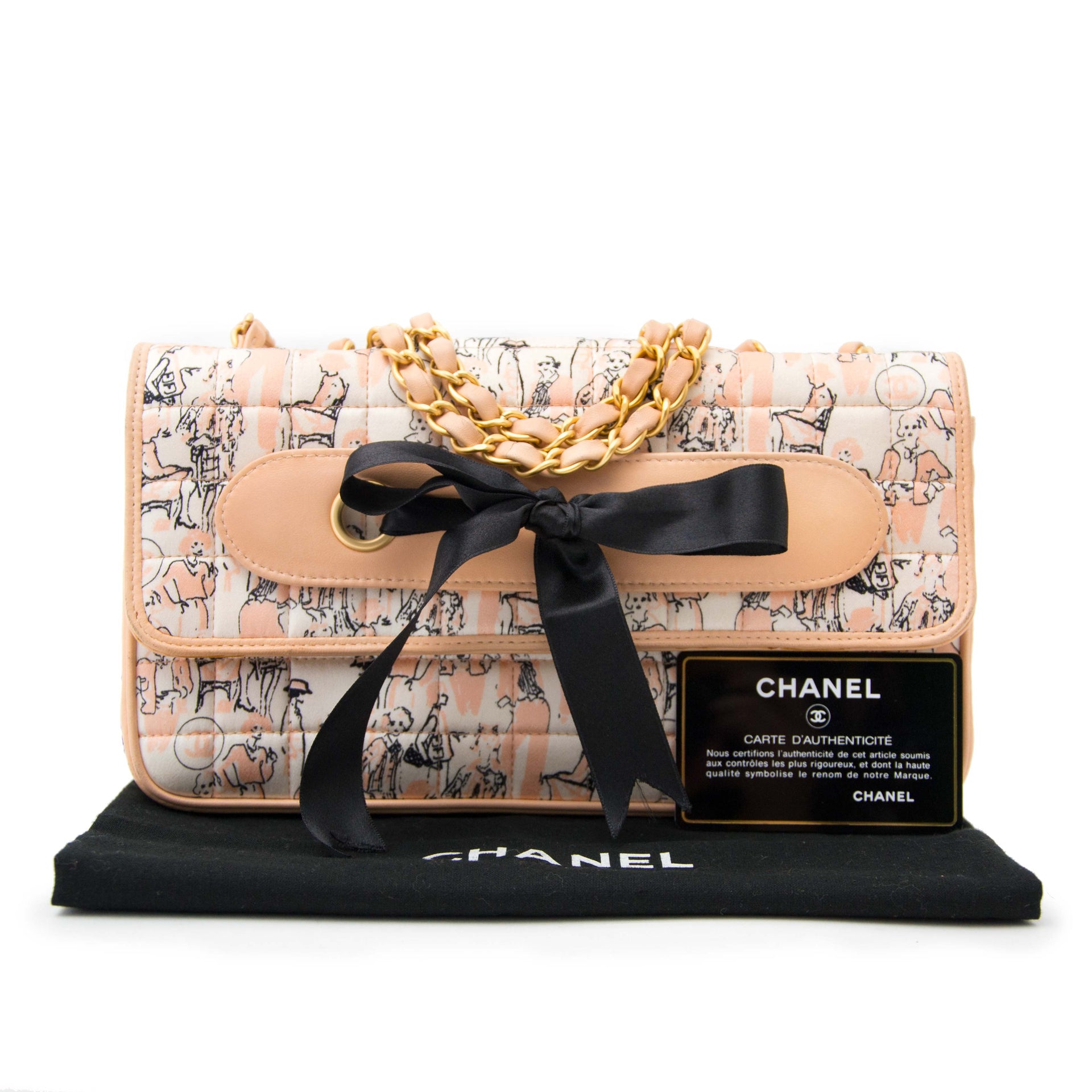 chanel printed quilted bow bag now online for the best price at labellov.com