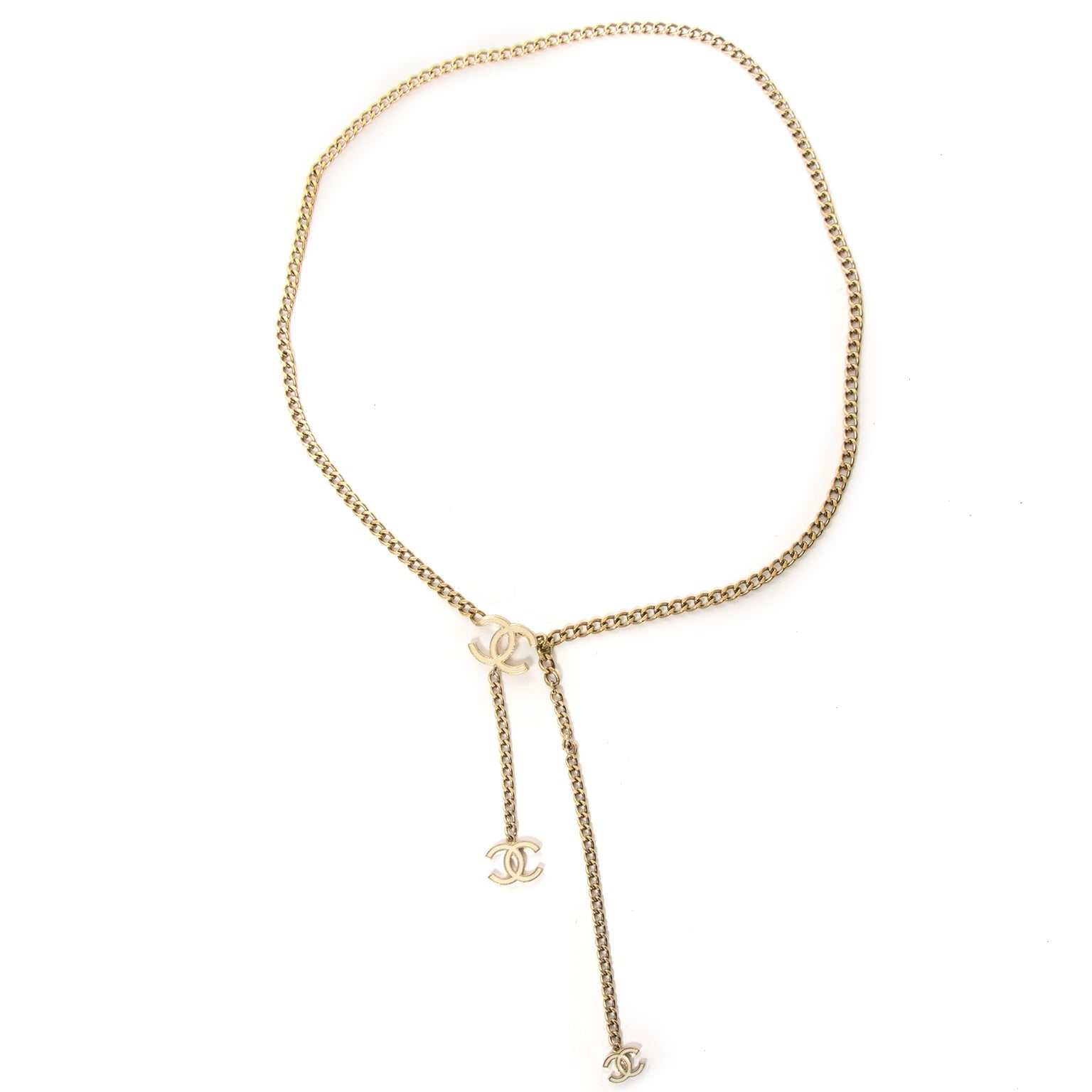 chanel gold chain link belt now for sale at labellov vintage fashion webshop belgium