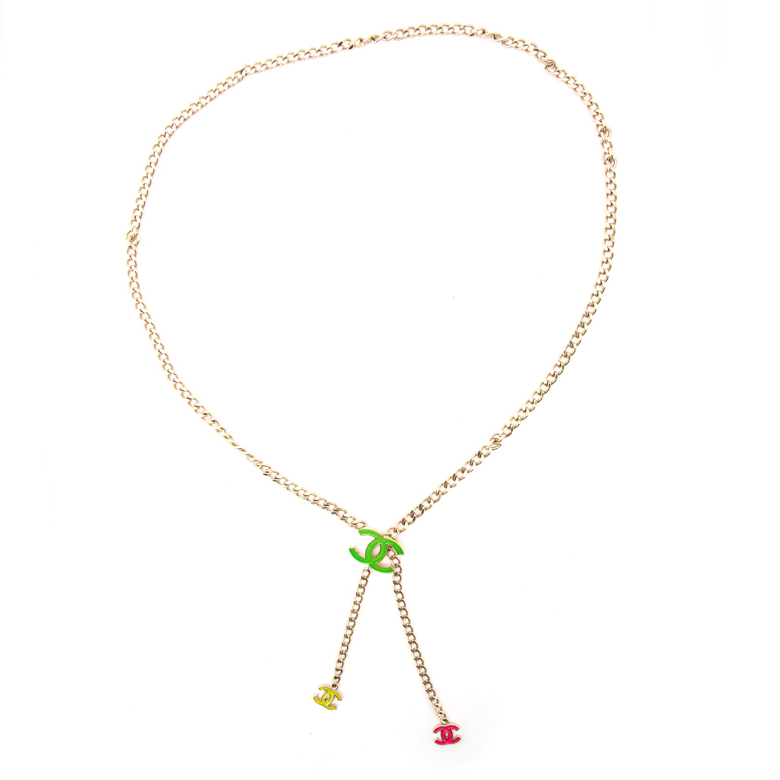 Chanel Silver Fluo CC Chain Belt kopen en verkopen.